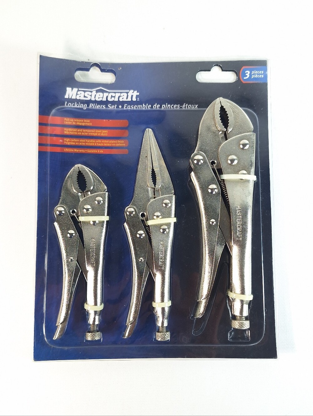 Mastercraft Locking Pliers 3 Piece Set, New In Package